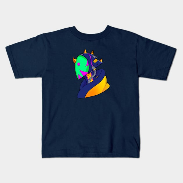 Cyber Punk Portrait Kids T-Shirt by TaliDe